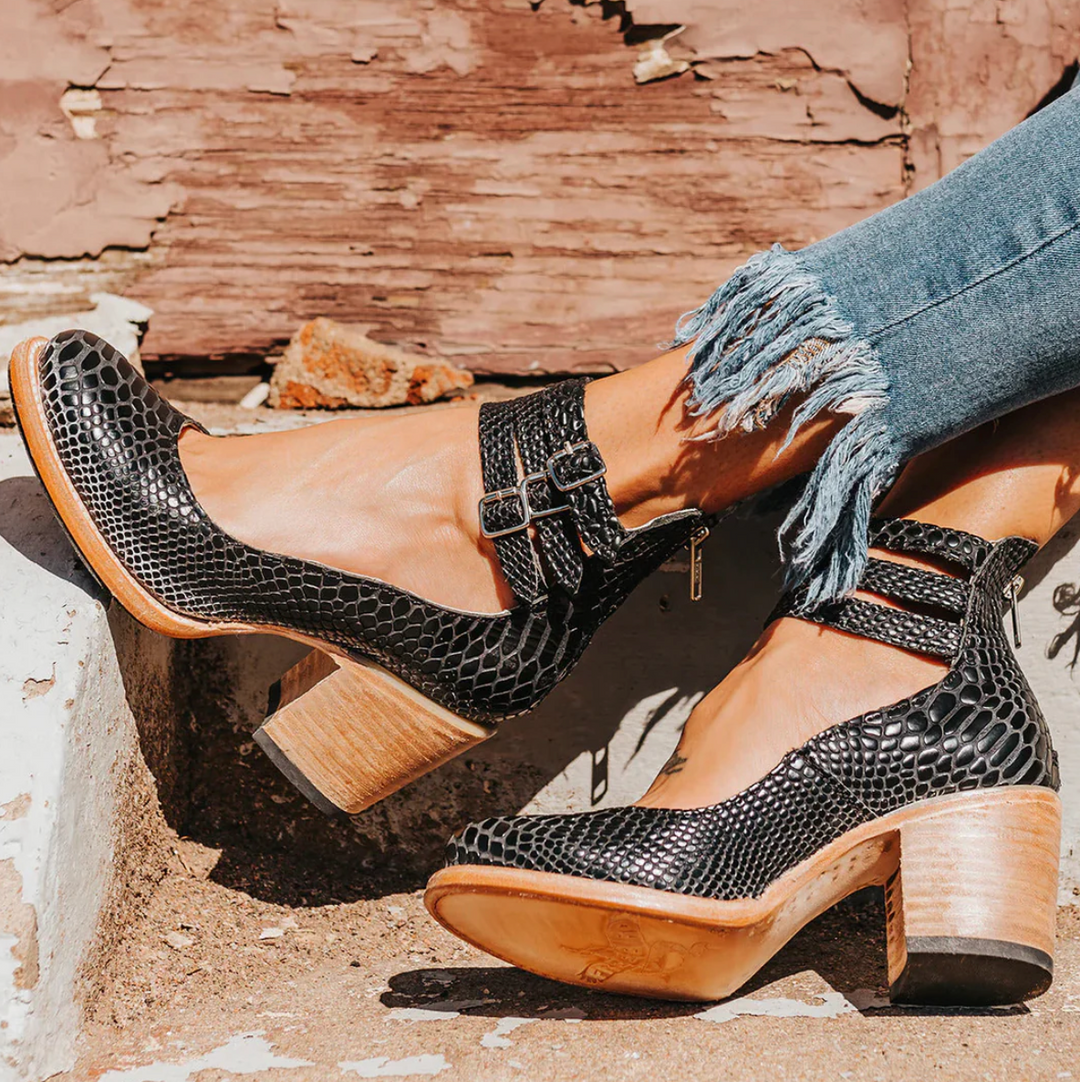 CIDEEMA | Vintage Elegance Leather Heels