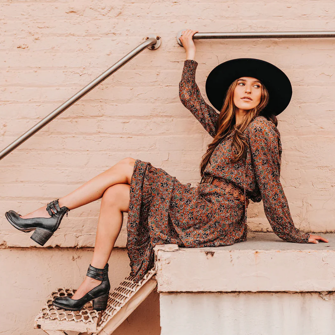 CIDEEMA | Vintage Elegance Leather Heels