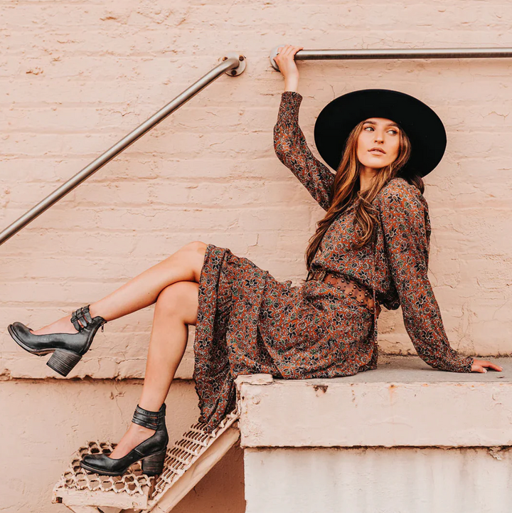 CIDEEMA | Vintage Elegance Leather Heels