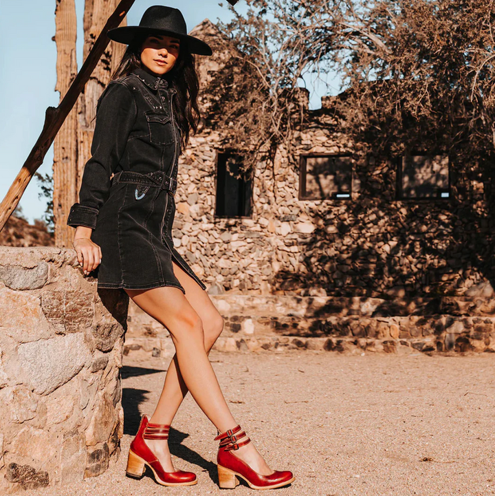 CIDEEMA | Vintage Elegance Leather Heels