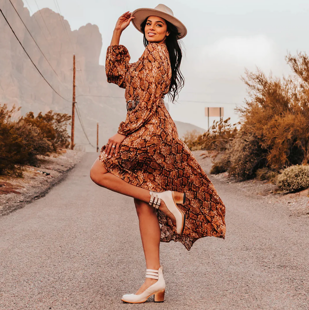 CIDEEMA | Vintage Elegance Leather Heels